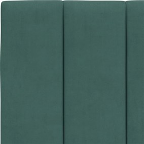 sötétzöld bársony fejtámla párna Hanko 140 cm