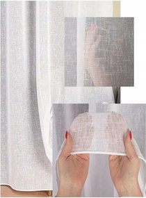 Függöny Matt Vászon Fehér Nappali Dolgozószoba Szalaggal Hullám Sz. 270x190