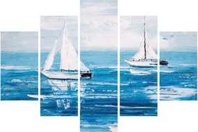Kép - Egy jacht festése a tengeren (150x105 cm)