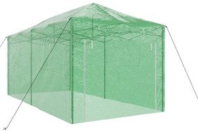 Összecsukható Üvegház – Zöld, 580 x 290 x 315 cm, Acél