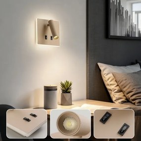 BRILAGI - LED fali spotlámpa ZAYA DOUBLE LED/8W/230V + LED/3W bézs