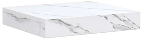 vidaXL Falpolc tárolóval 4 pcs Fehér márvány 23 x 23,5 x 4 cm Faanyag