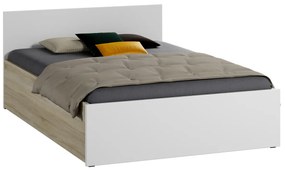 AMI nábytek DM1 ágy 160x200cm fehér + sonoma tölgy