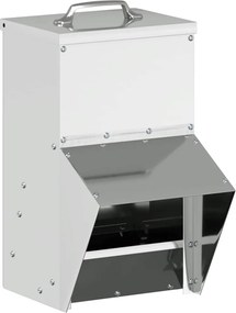 vidaXL Csirke etető Ezüst 20 x 25 x 35 cm Horganyzott acél