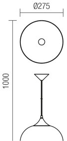 Redo 06-032 - Csillár zsinóron COLINE 1xE27/42W/230V