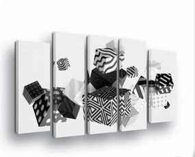 Vászonkép 150x100 Geometrikus absztrakt fekete-fehér minimalizmus grafika stílus