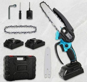 Akkus kézi 8″ mini fűrész - WORTH AIR KE24-286 + 2x akku 21 V + tartozékok + láda