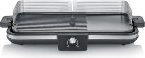 Severin PG 8564 - Asztali elektromos grillsütő 2300W/230V 50x30 cm fekete