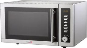HAUSER MW-825 mikrohullámú sütő grill funkcióval, 900 W, 25 liter, digitális, 9 program, 11 fokozat, inox/szürke színű