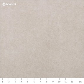 Bézs kárpitozott ágyneműtartós egyszemélyes ágy ágyráccsal 100x200 cm Bunny – Ropez