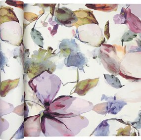 Tapéta, mintha akvarellfestmény lenne Virágok lila rózsaszín, nappaliba, vlies