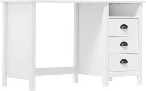 vidaXL Hill 3 fiókos tömör fenyőfa íróasztal 120 x 50 x 74 cm