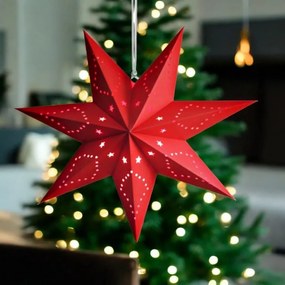Karácsonyi papírcsillag hétágú STARLET 35 cm, piros