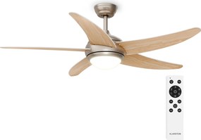 Klarstein Bolero mennyezeti ventilátor világítással | 132 cm | 35 W | Csendes működés | Fa