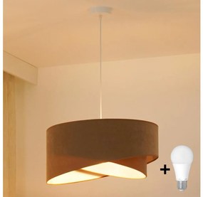 Brilagi - LED Csillár zsinóron LYRA 1xE27/15W/230V barna/fehér