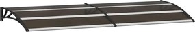 vidaXL fekete polikarbonát ajtóelőtető 240 x 75 cm