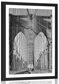 Poszter paszportuval Manhattan híd New Yorkban