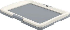 PawHut Kutya WC Kutyapisilő Tálcával Kiskutyák Képzéséhez Belső és Külső Használatra 63x48.5x6 cm Szürke | Aosom