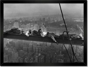 Poszterek keretben 40x30 Munkások a gerendán