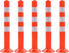 vidaXL 5 db műanyag terelőoszlop 75 cm
