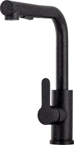 Gamma Side2 Mosogató Csaptelep - Kihúzható zuhanyfej, Szemcsés Fekete