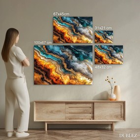 DUBLEZ | Fából készült kép - Kőrétegek