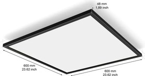 Philips - dimmelhető LED mennyezeti lámpatest Hue AURELLE LED/39W/230V 60x60 cm fekete