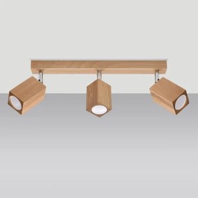 Sollux SL.1037 - Spotlámpa KEKE 3xGU10/40W/230V tölgy