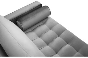 Santo világosszürke bársonykanapé, 174 cm - Milo Casa