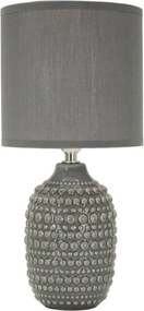 Szürke kerámia asztali lámpa textil búrával (magasság 30,5 cm) Points – Mauro Ferretti