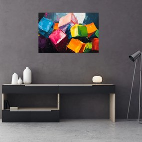 Kép - Színes kockák (90x60 cm)
