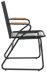 4 db fekete PVC rattan kerti szék 58 x 59 x 85,5 cm