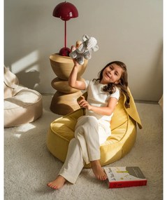 Sárga bársony gyerek babzsákfotel Bunny – Wigiwama