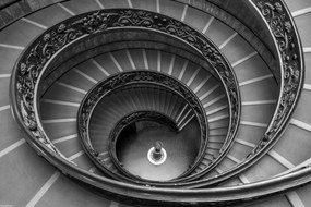 Poszter 45x30cm Spirállépcső a Vatikáni Múzeumban 2, Assaf Frank