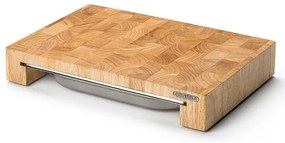 Continenta C4027 - Konyhai vágódeszka tálcával, 48x32,5 cm, gumifa