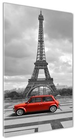 Üvegkép falra Eiffel-torony autó osv-68974310