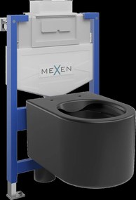 Mexen Fenix XS-U, rejtett modul és függesztett WC Sofia, fekete matt, 6853354XX85