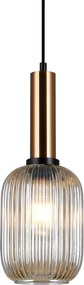 Italux ANTIOLA PND-5588-1M-BRO+AMB Függőlámpa 1x40W/E27 IP20