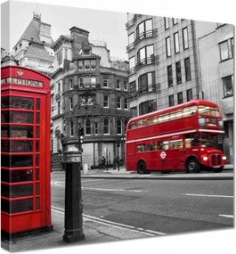 Vászonkép 70x70 London Buszfülke