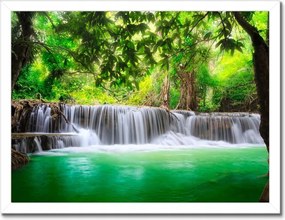 Poszterek keretben 40x30 Vízesés Thaiföldön