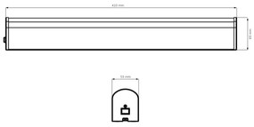 LED Fürdőszobai tükörmegvilágítás ALEX LED/8W/230V 4000K 41 cm IP44 fekete