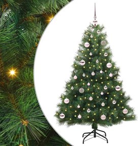 vidaXL Mű karácsonyfa 150 LED-del állvánnyal Zöld 150 cm PE és PVC