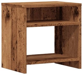 2 db antik fa színű szerelt fa éjjeliszekrény 40 x 30 x 40 cm