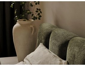 Zöld kárpitozott ágyneműtartós franciaágy ágyráccsal 180x200 cm Lupine – Micadoni Home
