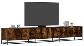 füstös tölgy színű szerelt fa TV-szekrény 240 x 35 x 41 cm