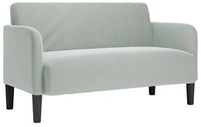 világosszürke bársony loveseat kanapé 109 cm
