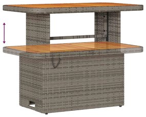 Kerti Kanapé Szett párnával 10 pcs Szürke 90 x 55 x 71 cm