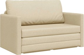 vidaXL Kanapéágy 110cm Krém szövet