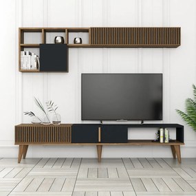 Milan TV-állvány, dió-antracit, 180 cm – TR845HCT3111