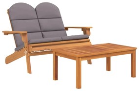 2 részes tömör akácfa kerti Adirondack ülőgarnitúra